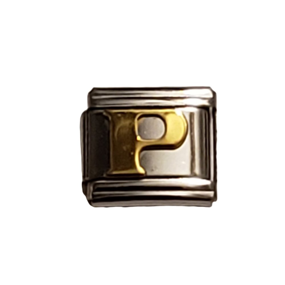 Italian Charm Bracelet Alphabet Letter Link - LETTER "P"